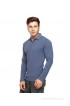 Gritstones Blue Full Sleeves Polo T Shirt